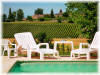 Stunning 10x5m Pool with Roman end steps overlooking the Vineyards of Duras